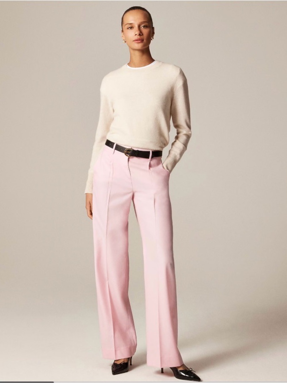 J. Crew Relaxed-fit pleated pant in wool blend